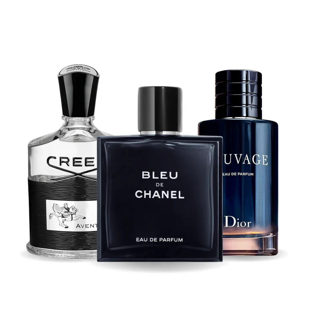 Set di 3 profumi | Creed Aventus + Bleu de Chanel + Sauvage